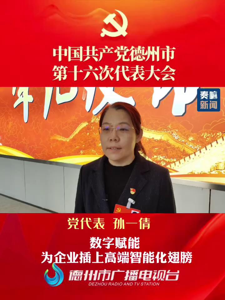 德州市党代表孙一倩数字赋能为企业插上高端智能化翅膀