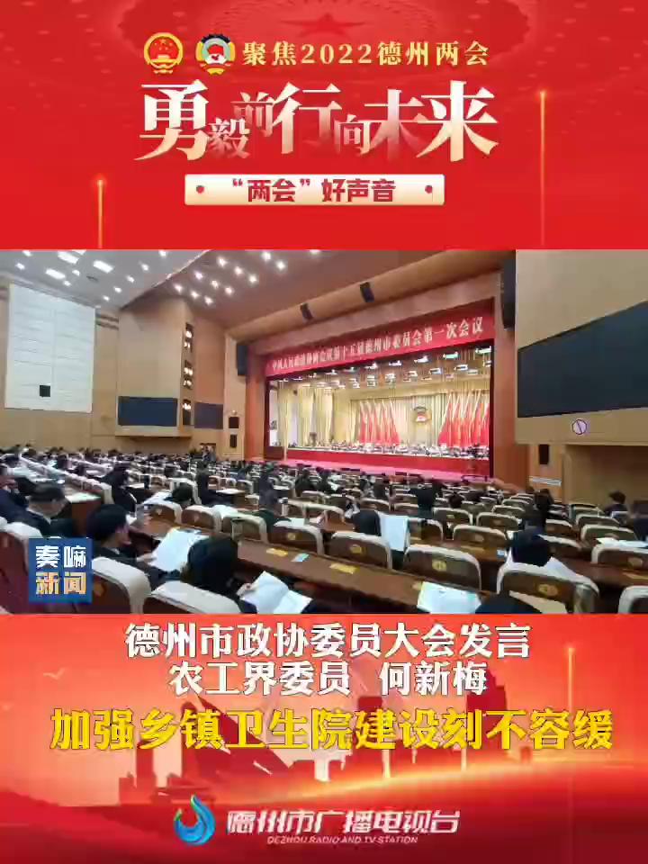 德州市政协委员大会发言农工界委员何新梅加强乡镇卫生院建设刻不容缓